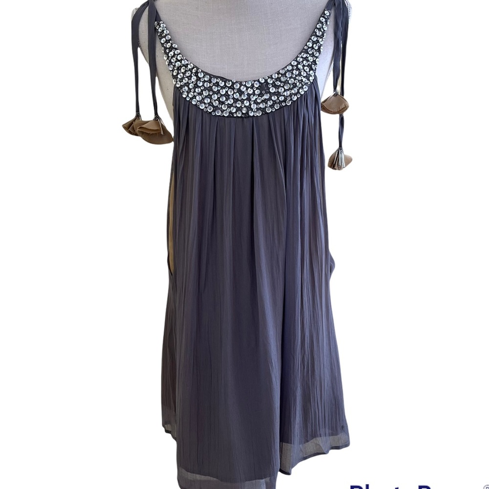 Andersen & Lauth Silver and Gold Sequin Embellished Shift Dress S